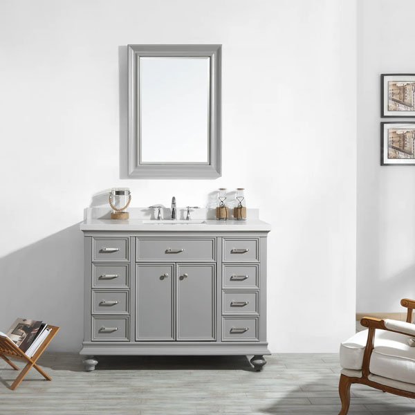 Carrara Quartz Stone Top - grey